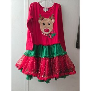 Girls size 7 Emily Rose Reindeer Dress